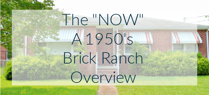A work in progress 1950's brick ranch overview