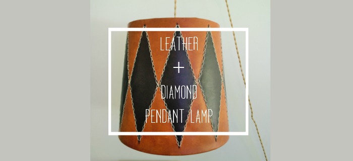 DIY LEATHER AND DIAMOND PENDANT LAMP
