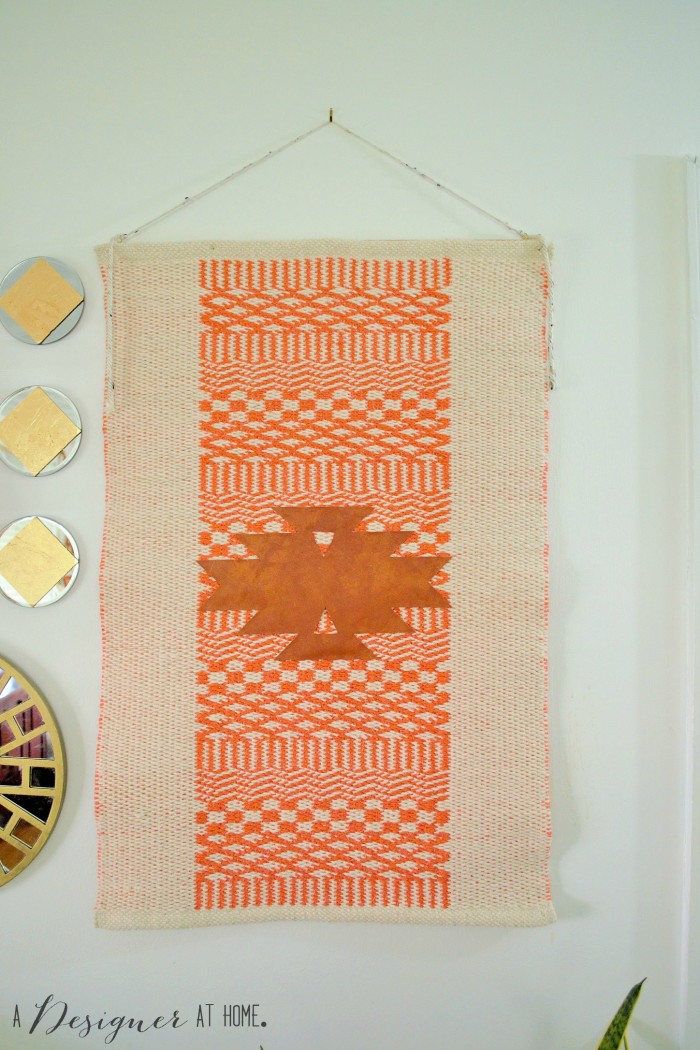 a handmade wall hanging made from an item you probably aren't expecting...