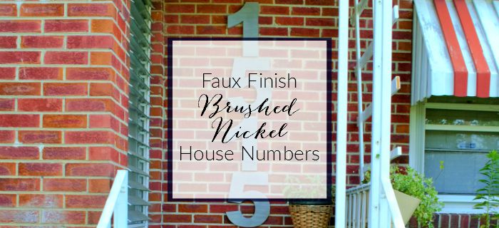 faux finish brushed nickel house numbers