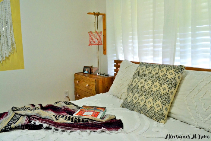 Bohemian Master Bedroom in a Small Home- Room Reveal (lots on DIY and vintage finds!)