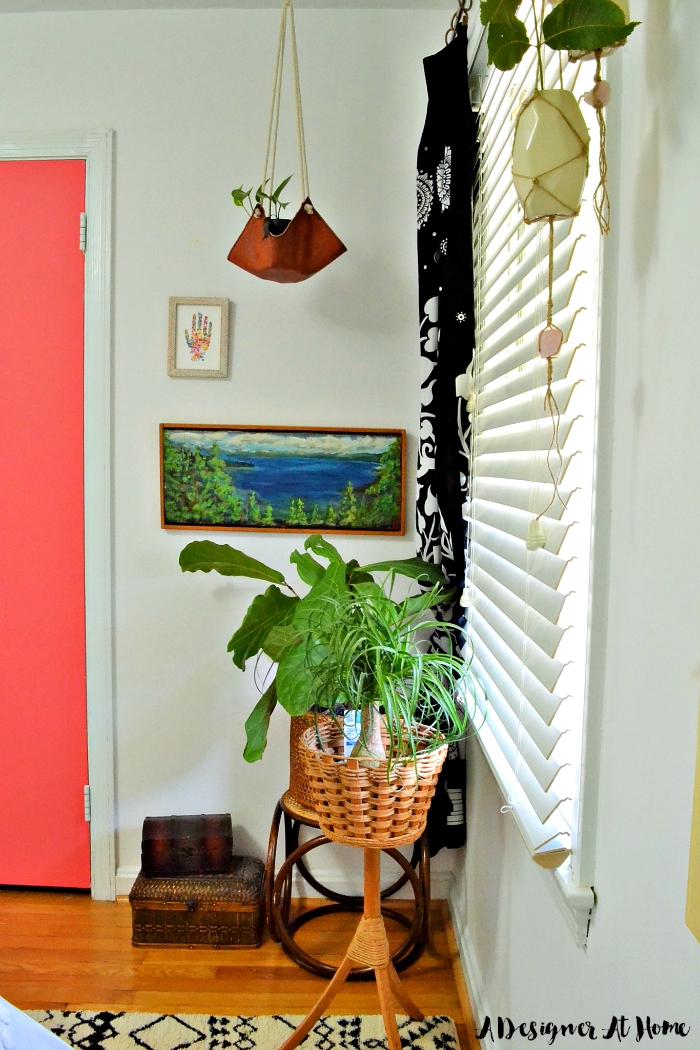 Bohemian Master Bedroom in a Small Home- Room Reveal (lots on DIY and vintage finds!)