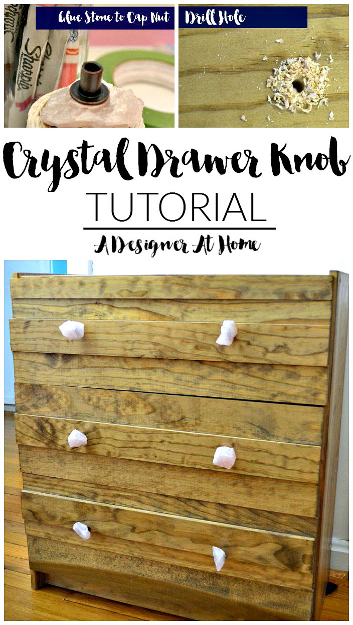 DIY Crystal Drawer Knobs (A Designer At Home tutorial)