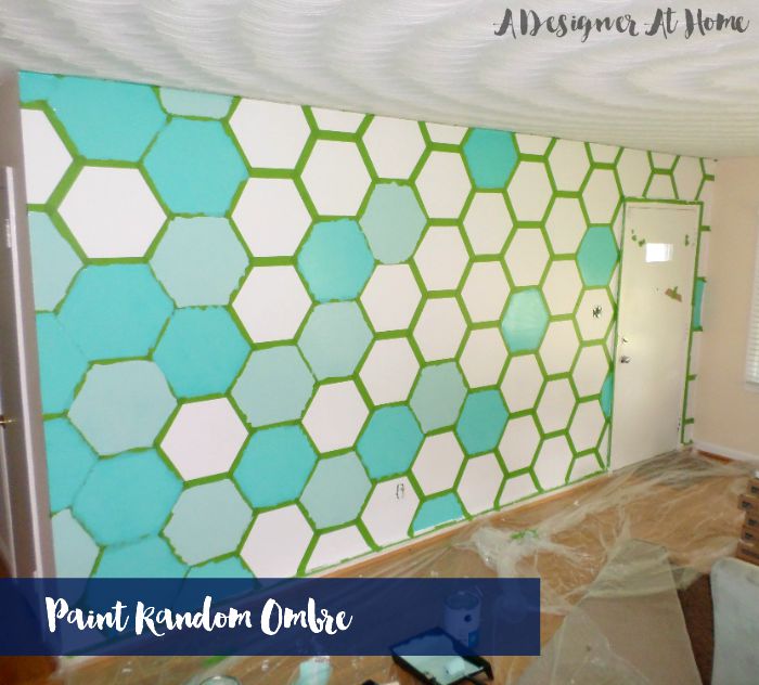 Paint random hexagons for ombre effect