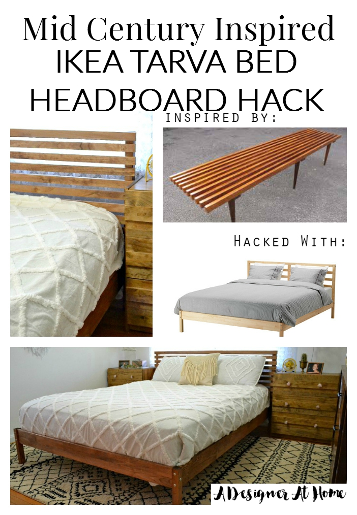 Mid Century Inspired IKEA Tarva Bed Headboard Hack
