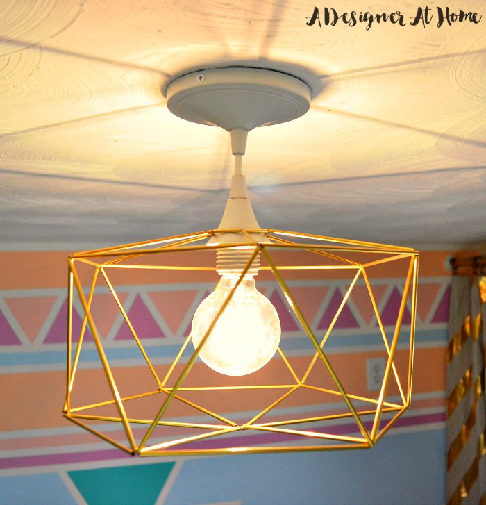 Himmeli Inspired Geometric Brass Light Fixture Tutorial