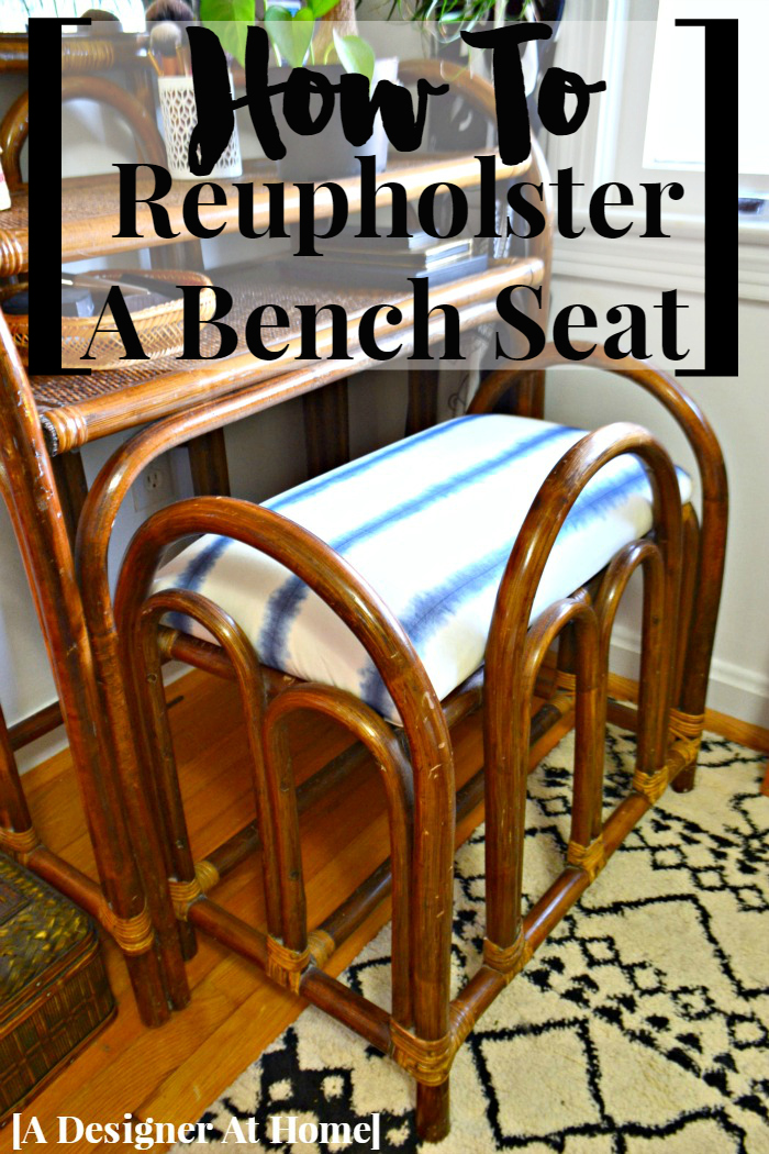 A How To Tutorial With VIDEO for reuphostering a bench seat. I don't know why it took me so long to reupholster something!