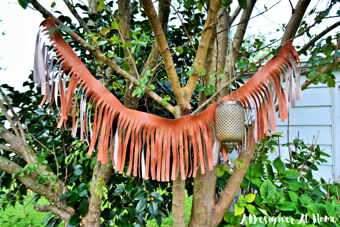 leather fringe banner garland boho rustic eclectic party wedding dining