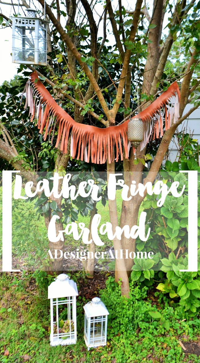 leather fringe banner garland boho rustic eclectic party wedding dining