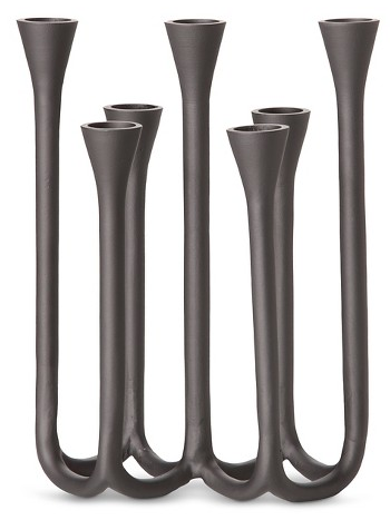 matte black candelabra