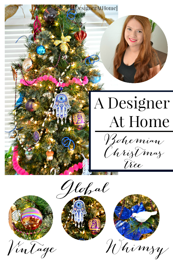 colorful, whimsical, bohemian Christmas Tree