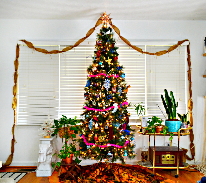 colorful, whimsical, bohemian Christmas Tree