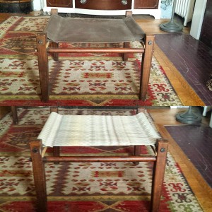 @reposhture Before and after of these cool wooden cot - like seats I picked up about 2 months ago from.... Where else? The thrift store! #thriftscorethursday #thriftshop #thrifting #thrift #reposhtureshop #repurpose #repurposed #wood #diy #chairswithstories #ottomans