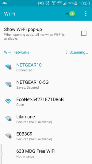 The first two are my WiFi networks, the third is the EcoNet.