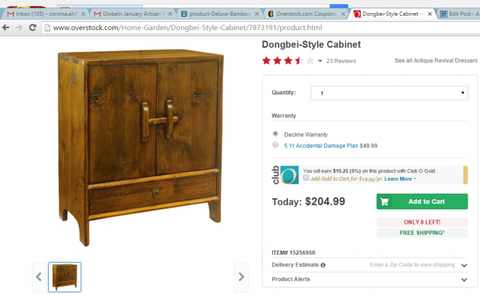 Save Buying Furniture Online overstock dongbei cabinet