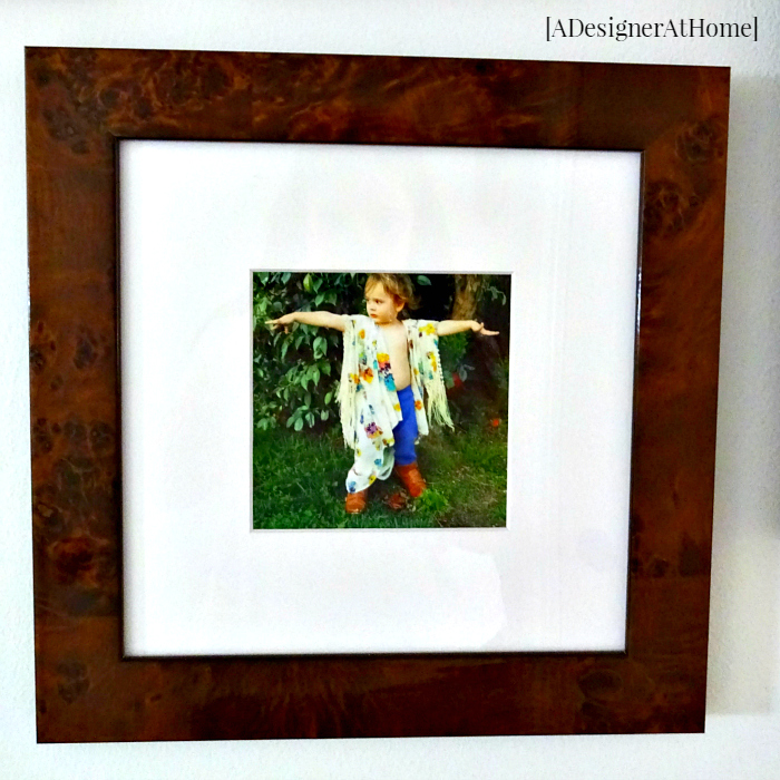 custom framed instagram photo boho child