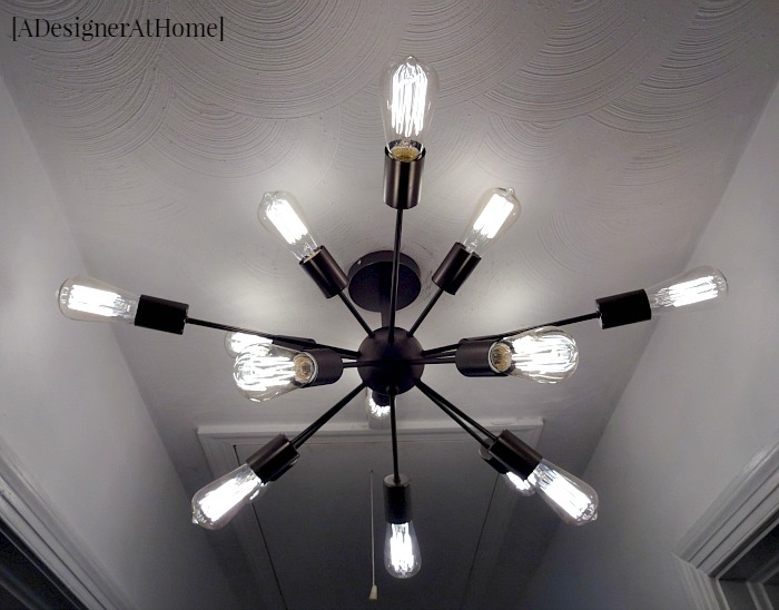 edison bulb sputnik style chandelier to brighten a dark hallway