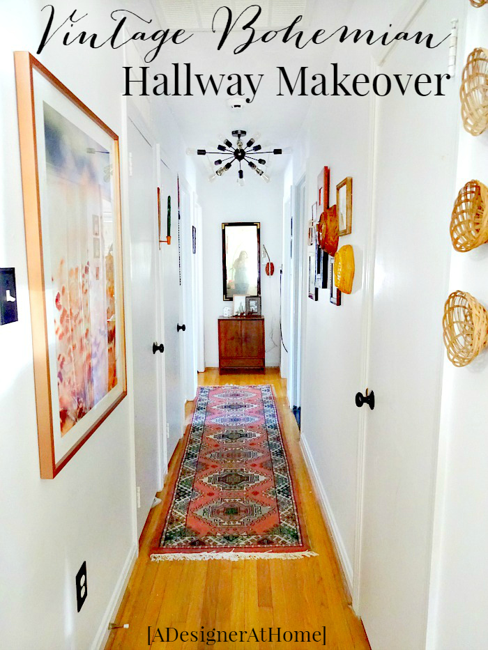 vintage eclectic hallway makeover- refreshed in 3 short weeks