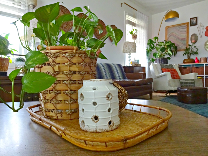 boho eclectic living room a love of vintage and thrifted treasures paired with textiles and plants