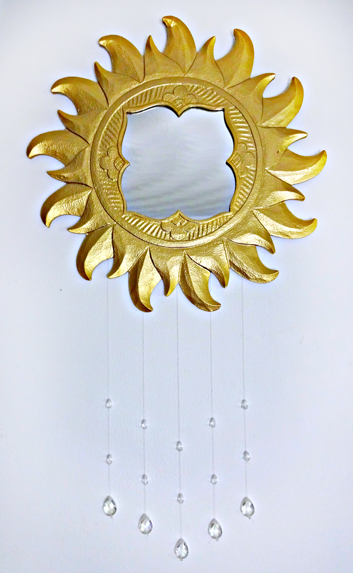 thrifted wall mirror to sunshower wall art
