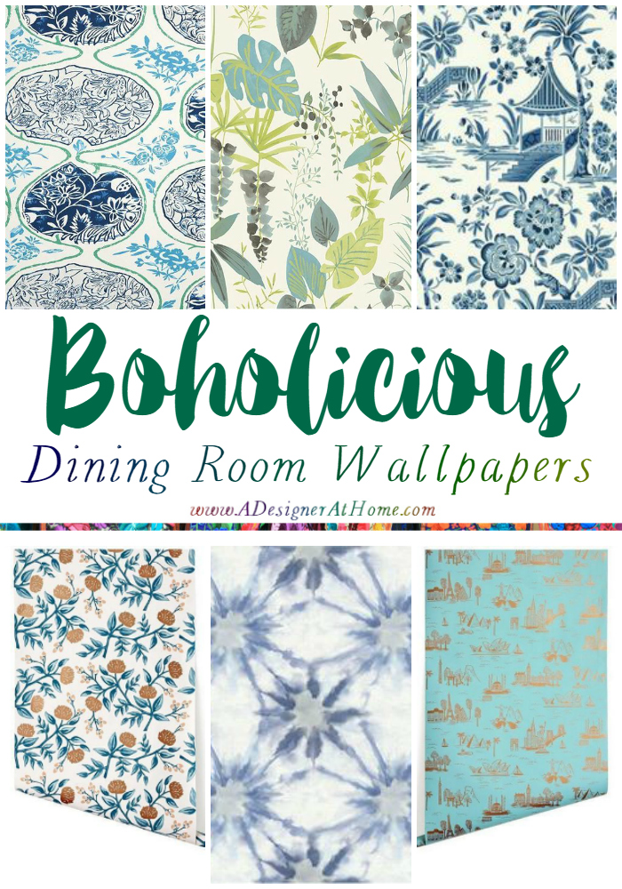 boholicious dining room wallpaper ideas