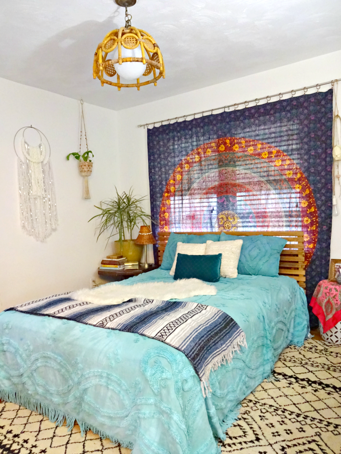 Bohemian eclectic bedroom tour