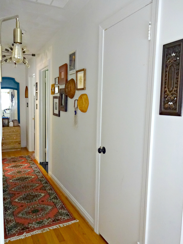 Boho decorated hallway