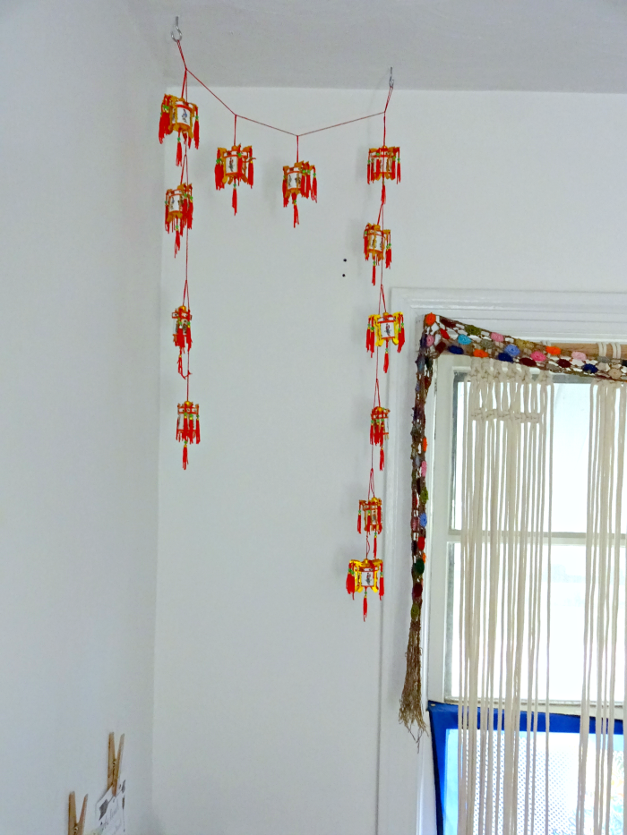 miniature paper lantern garland