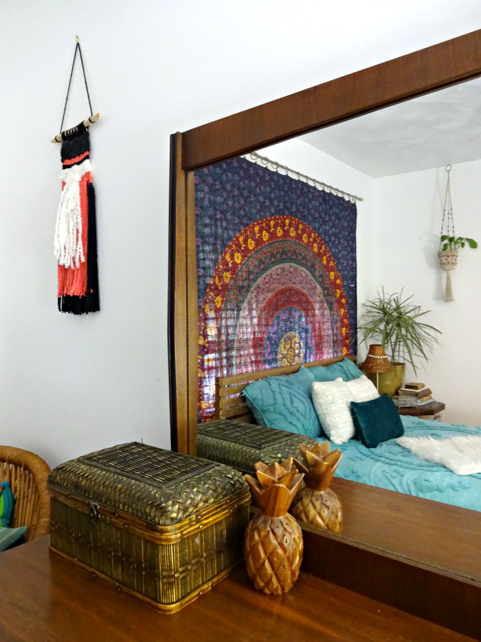 reflection of boho tapestry and bohemian bedding