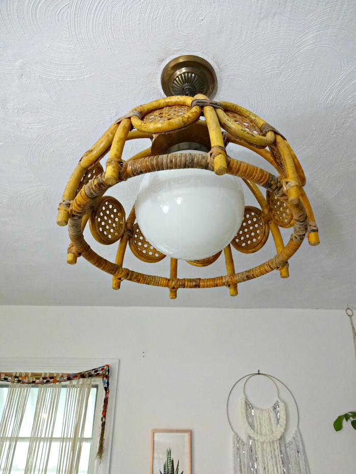 vintage rattan light vintage 70's meets vintage 50's