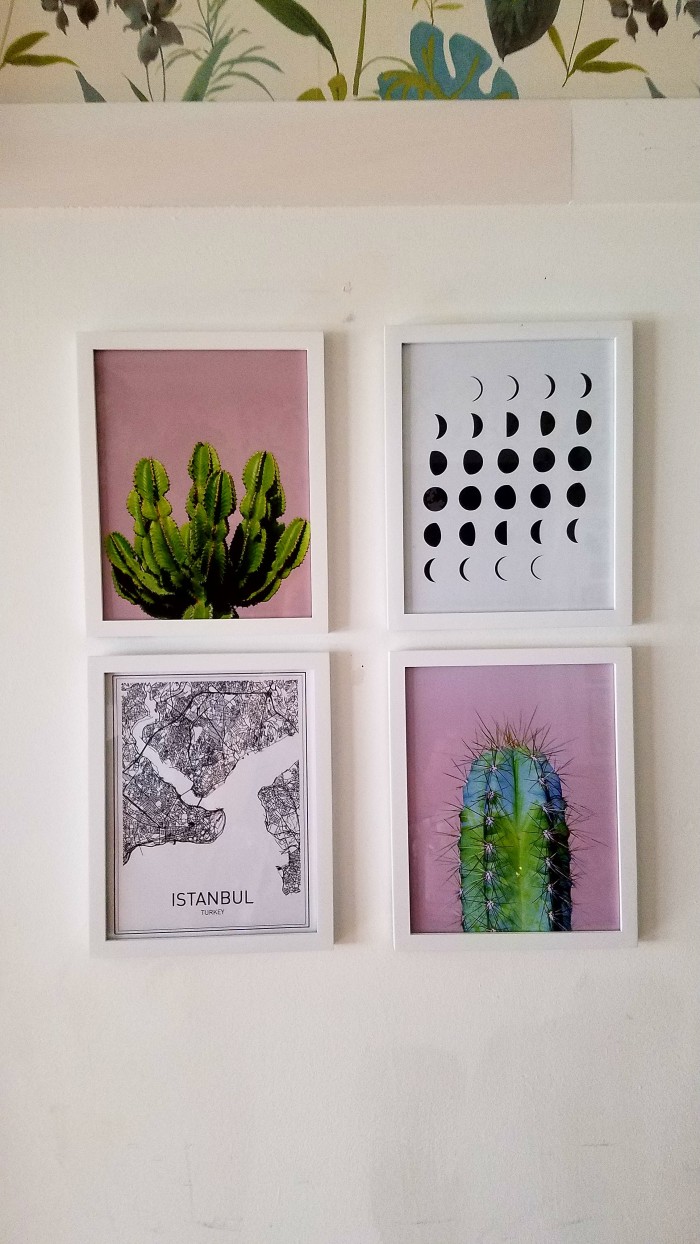 Modern Eclectic Framed Prints | Cactus, Moon Phases, Istanbul