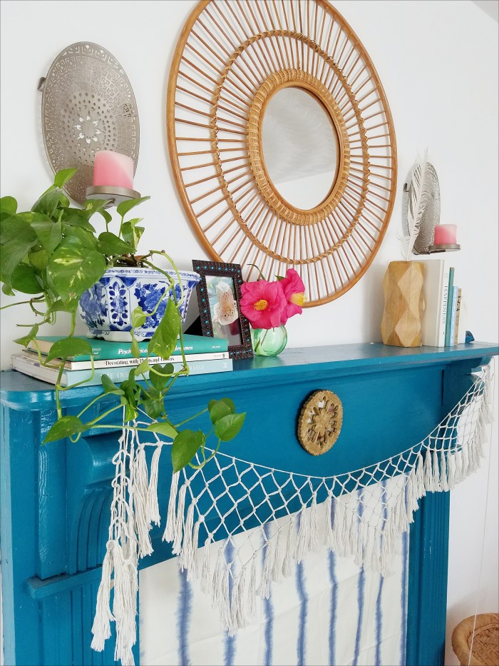 Spring Decorating: Bohemian Mantel