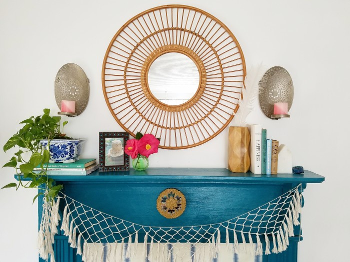 Decorating for Spring: Bohemian Spring Mantel