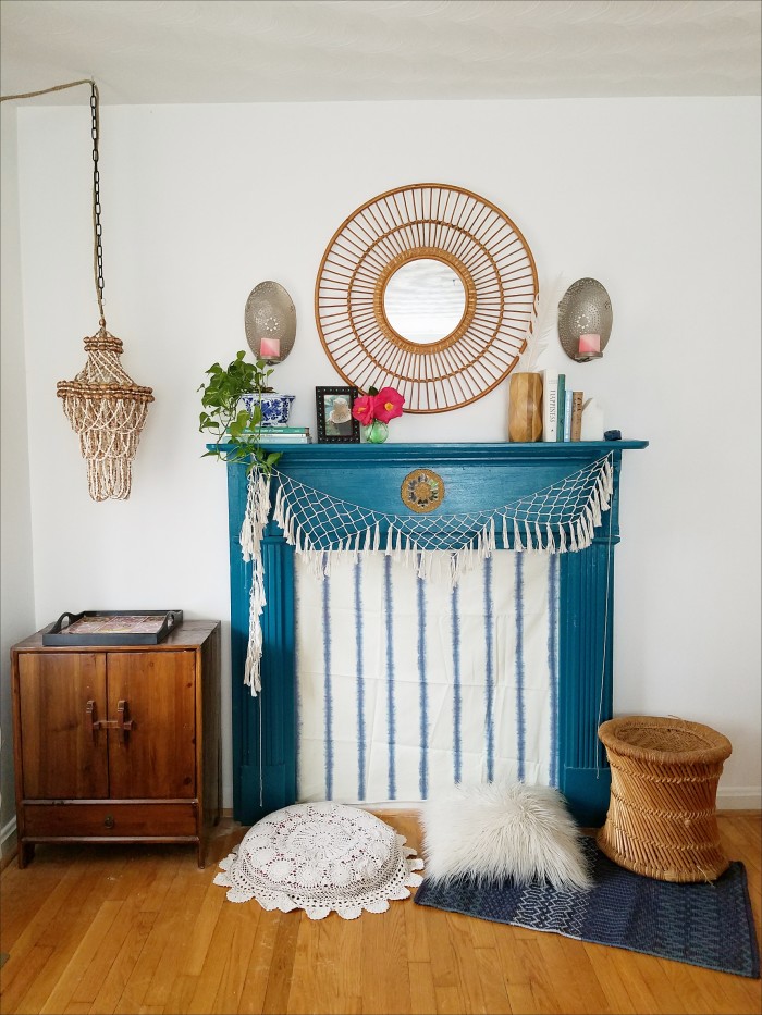 Spring Decorating: Bohemian Mantel