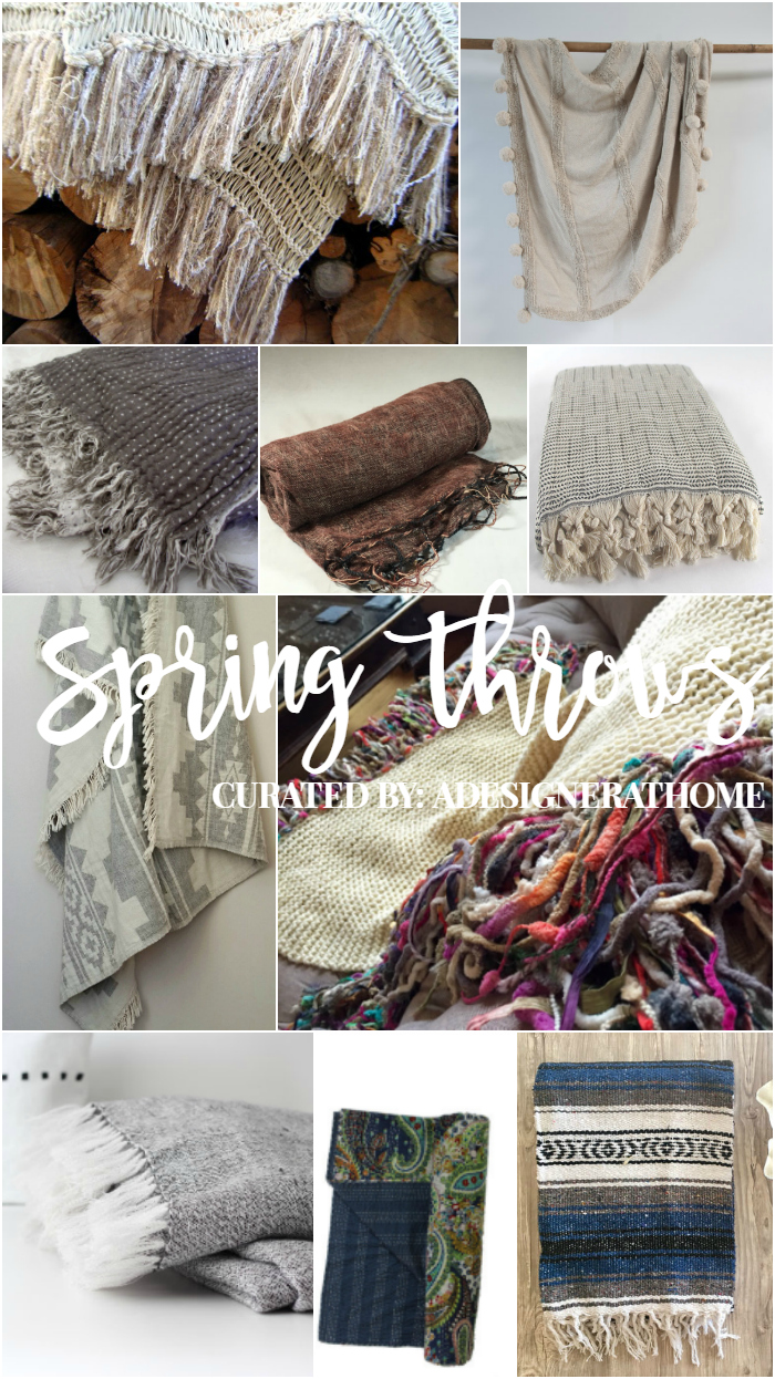 Boho Decorating- 2017 Spring Throw Blanket Trending Favorites