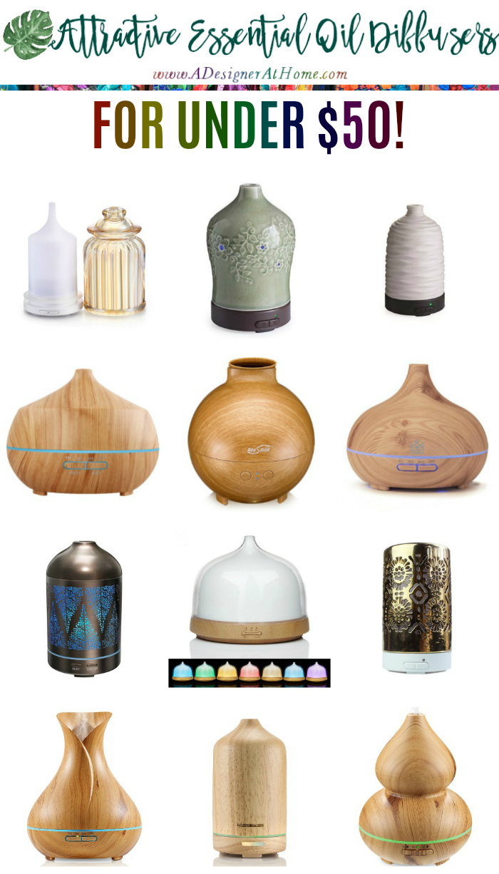 Attractive Essential Oil Diffusers for under $50- no reps no commisions. Your own aromatherapy unleashed!