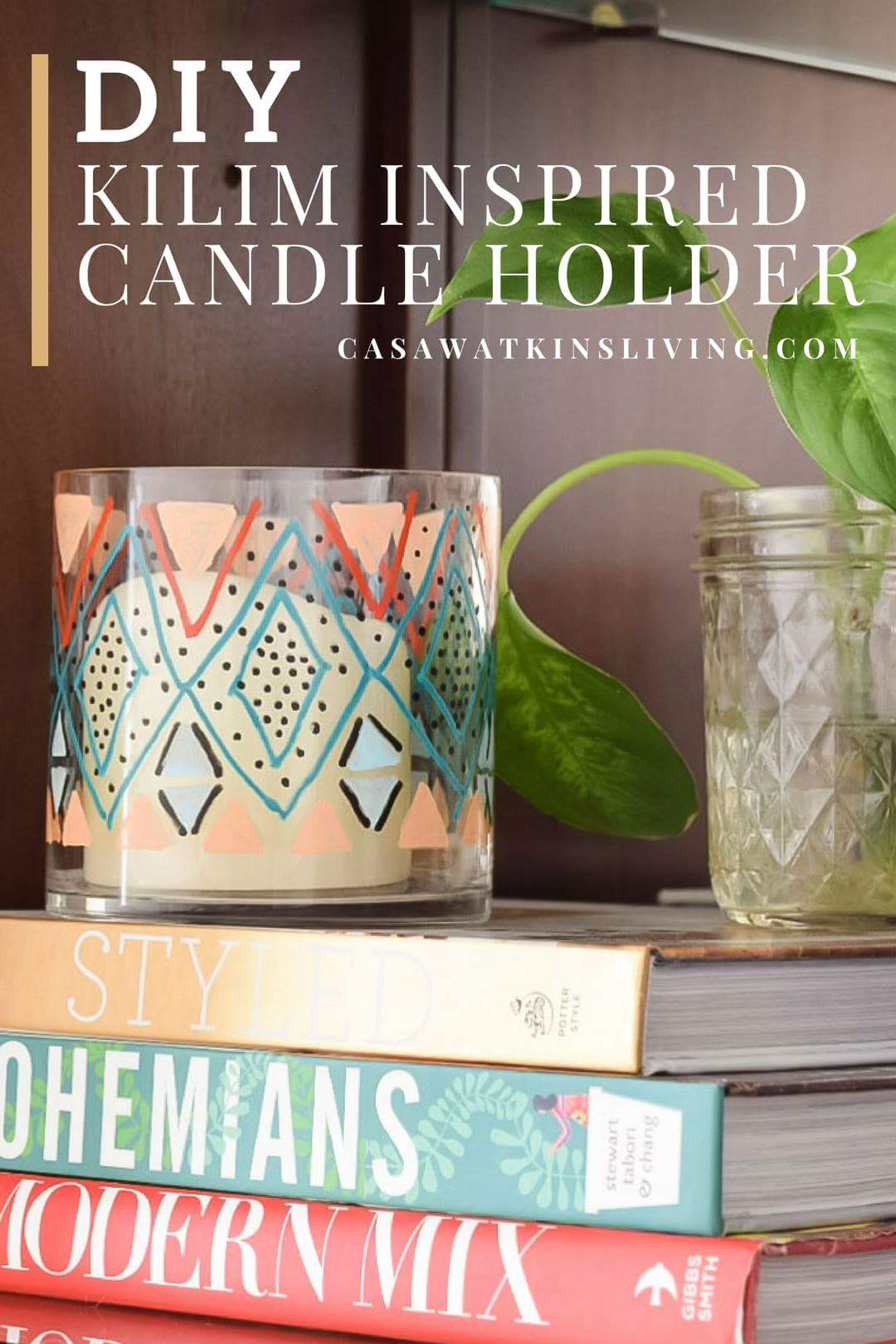 Kilim Inspired Candle Holder