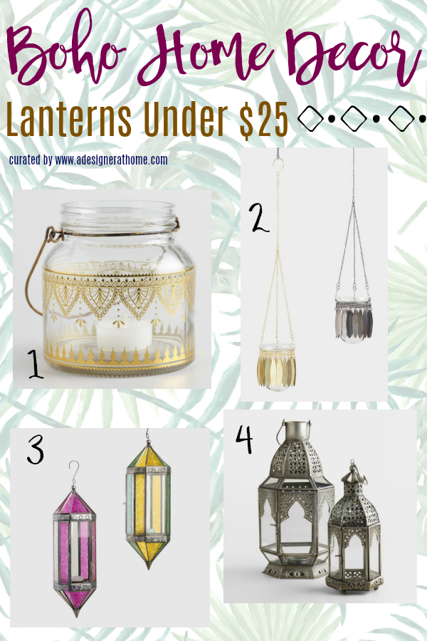 Budget Boho Home Decor Lanterns Under $25