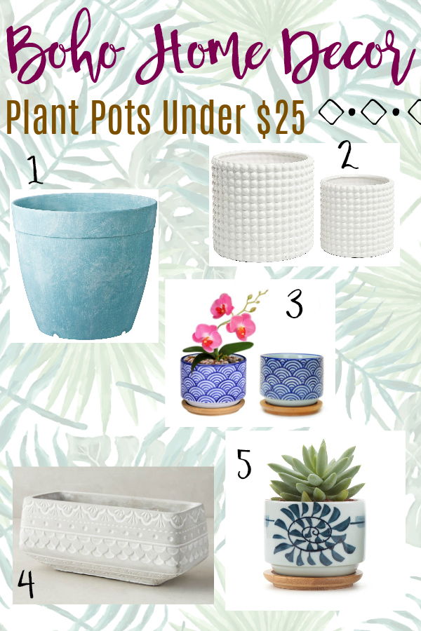 Budget Boho Home Decor Plant Pots Under $25