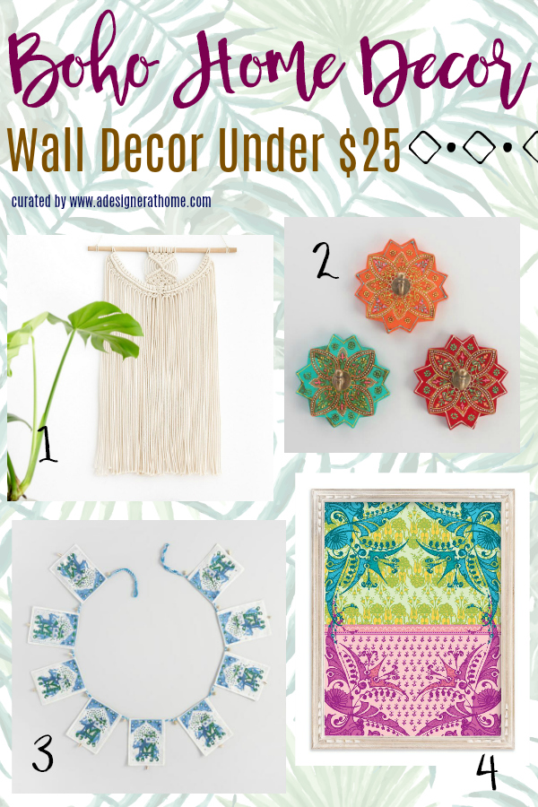 Budget Boho Home Wall Decor Under $25