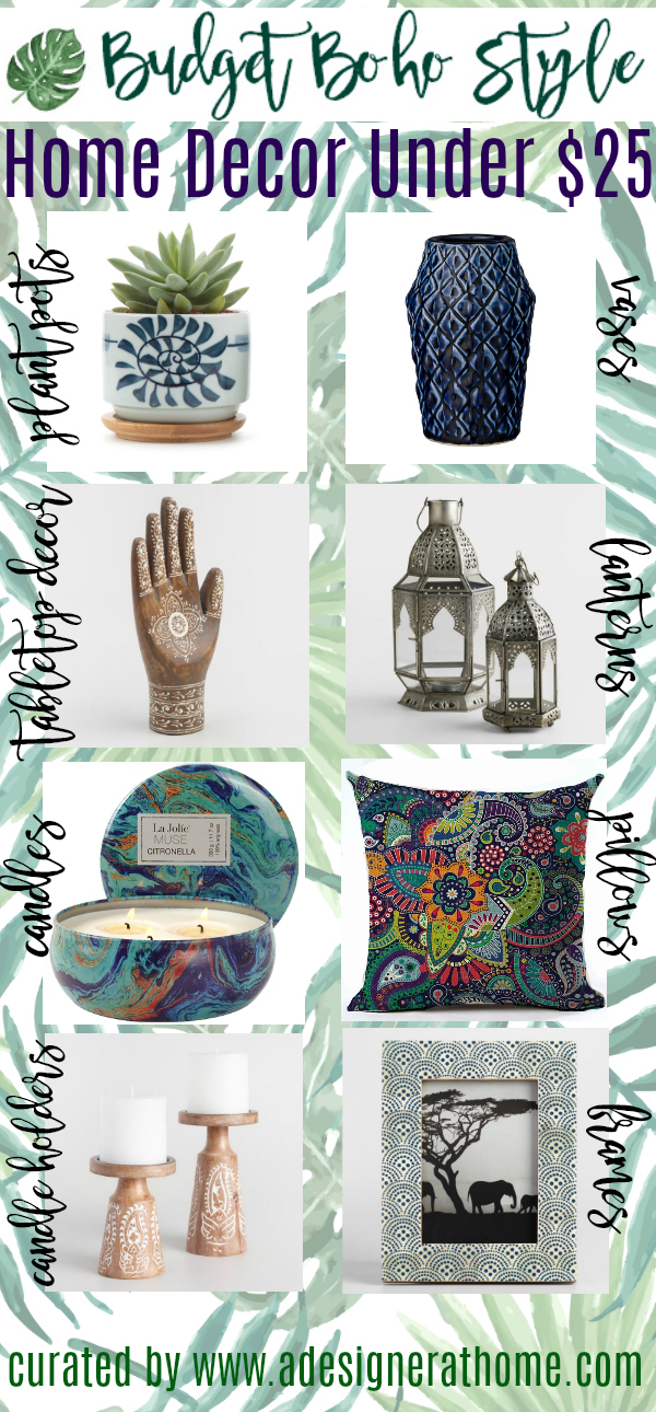 Budget Boho Style Home Decor Under $25