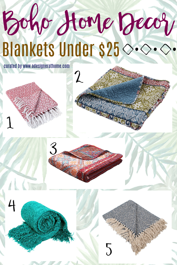 Budget Boho Throw Blankets Under $25
