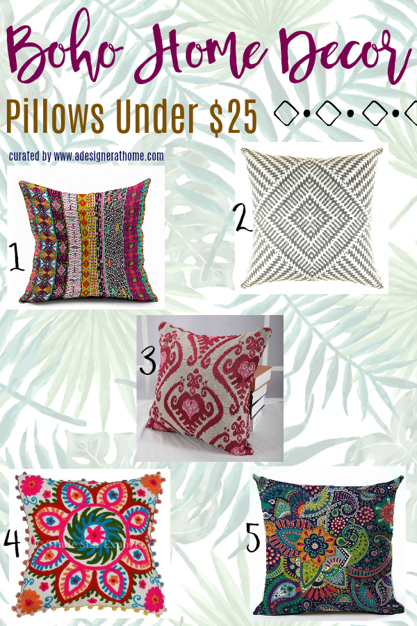 Budget Boho Throw Pillows Under $25