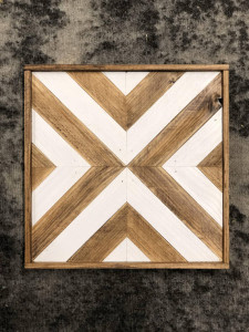 Wood and White X Wall Art- Werrell Woodworks