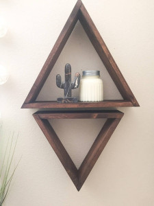 Triangle wall shelf set - Wanderandwoodco