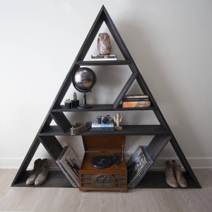 Triangular Bookcase- Wanderandwoodco