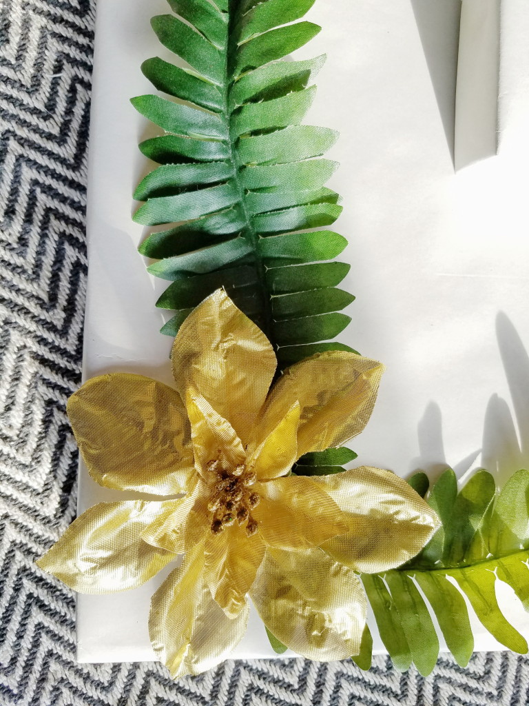 Dollar Store Budget Friendly Botanical Gift Wrapping Idea