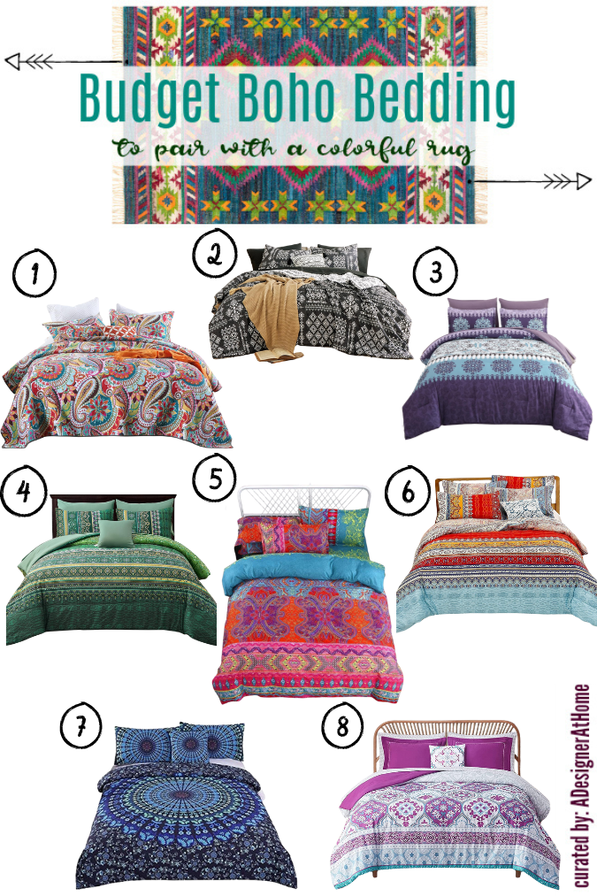 Budget Boho Bedding to Pair with Colorful Rugs