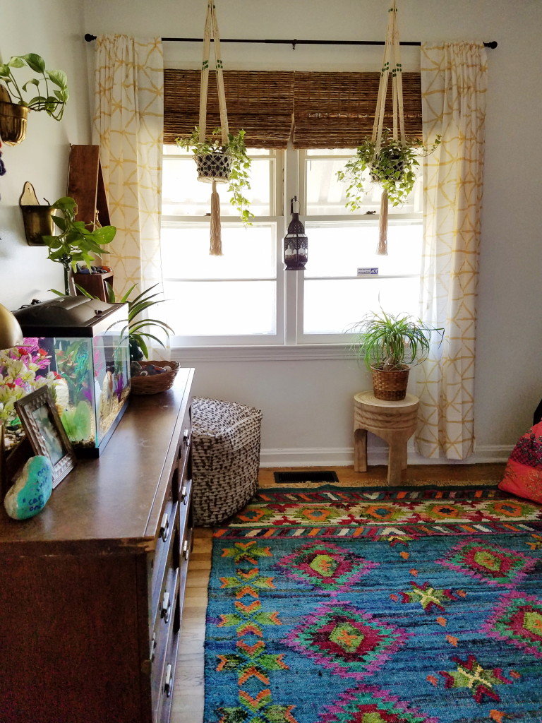 Colorful Boho Kid's Room with Bunkbed and live plants via @thebohoabode at ADesignerAtHome.com