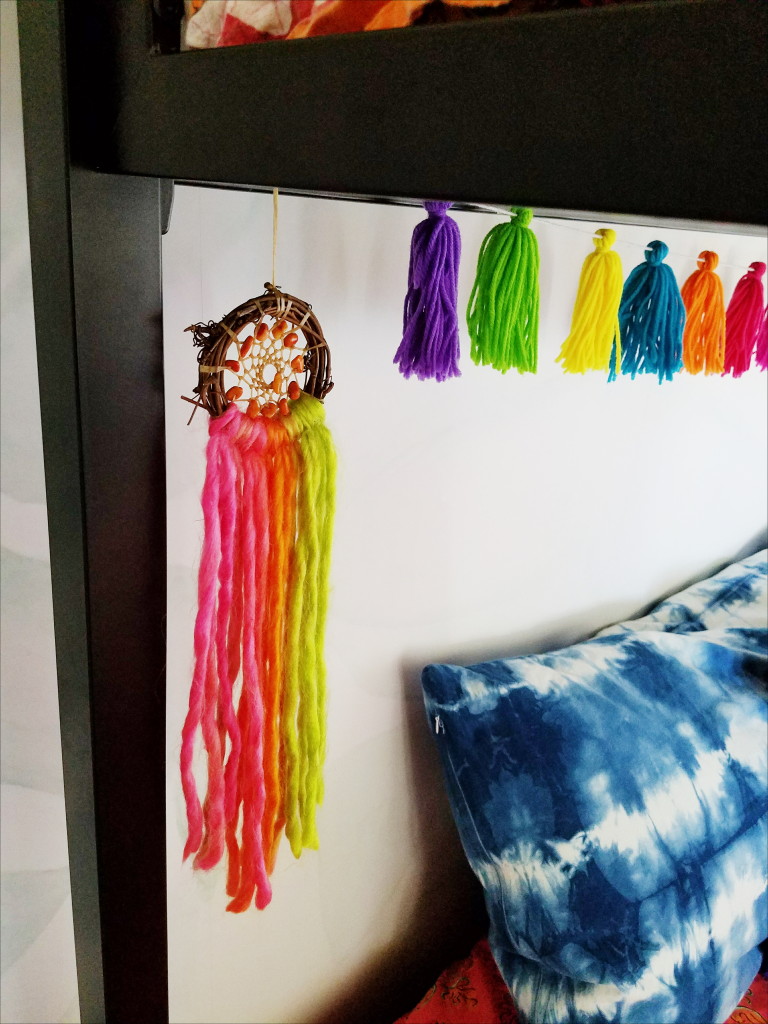 Colorful Boho Kid's Room with Bunkbed and live plants via @thebohoabode at ADesignerAtHome.com